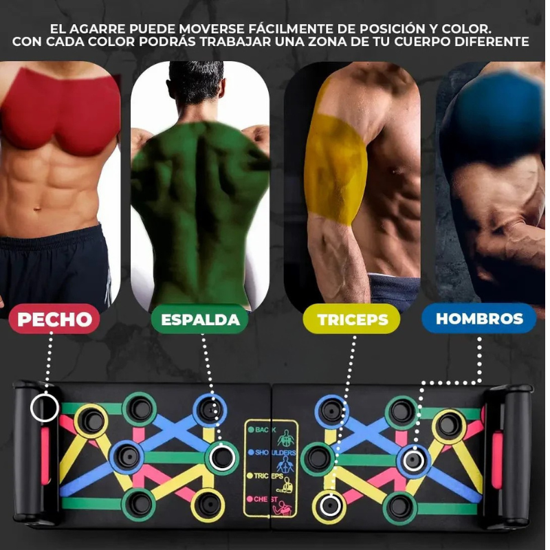 Tabla de Flexiones Plegable para Entrenamiento de Pecho y Brazos